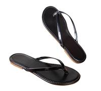 Generisch Women's Toe Separator Fashionable Flip Flops Comfortable Sandals Elegant Summer Shoes Leisure Slippers Soft Comfortable High Quality Women's Beach Shoes, black, 6 UK