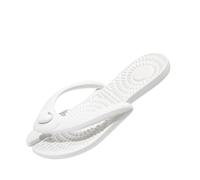 Generisch Women's Toe Separator in Funny Fish Design - Original Flip Flops with Textured Sole | Funny Bathing Shoes for Beach, Pool and Home, Style I05 White, 8 UK