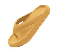 Generisch Women's Toe Separator Sandals Platform Flip Flop Non-Slip Shower Shoes Wide Feet Slippers Breathable Sandals Comfortable Slippers Indoor Sliders Simple Slides, yellow, 9 UK