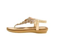 Generisch Women's Toe Separator with T-Strap Glitter Soft Soles Flat Shoes Elegant Sandals Rhinestone Roman Sandals Comfortable Slippers Mules Lightweight Summer Shoes for Pool Party, Style Y03 Gold
