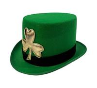 Generisch Women's Top Hat - St Patricks Day Headwear Party Supplies Irish Green Costume Hat for Adults Elderly Stage Performance Role Play Celebration Prop for Par