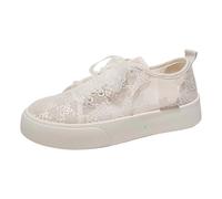 Generisch Women's Traditional Shoes, Dirndl Shoes, Flat Lace Trainers, Oktoberfest Wedding Shoes, Lightweight, Comfortable, Breathable Fabric Shoes, Mesh Summer Shoes, Leisure, Outdoor, Lace Trainers