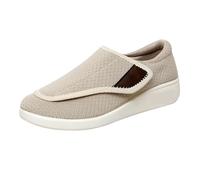Generisch Women's Trainers, Casual Shoes, Orthopaedic Shoes, Adjustable Slippers, Barefoot Shoes, Soft Sole Shoes, with Breathable Mesh, Comfortable Everyday Shoes for Elderly People, yellow, 5 UK