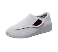 Generisch Women's Trainers, Casual Shoes, Orthopaedic Shoes, Adjustable Slippers, Barefoot Shoes, Soft Sole Shoes, with Breathable Mesh, Comfortable Everyday Shoes for Elderly People, gray, 2/2.5 UK