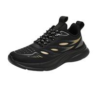 Generisch Women's Trainers, Comfortable, Breathable Mesh Running Shoes for Couples in Sporty Leisure Look, black, 12 UK