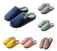 Generisch Women's Warm Slippers, Winter Plush Slippers, Gift for Men and Women, Warm Felt Slippers, Women Comfortable Felt Slippers, Felt Memory Foam Slippers, Unisex, 01 Green, 8.5 UK