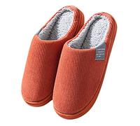 Generisch Women's Warm Slippers, Winter Plush Slippers, Gift for Men and Women, Warm Felt Slippers, Women Comfortable Felt Slippers, Felt Memory Foam Slippers, Unisex, 02 Red, 7 UK