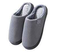Generisch Women's Warm Slippers, Winter Plush Slippers, Gift for Men and Women, Warm Felt Slippers, Women Comfortable Felt Slippers, Felt Memory Foam Slippers, Unisex, 03 Grey, 12 UK