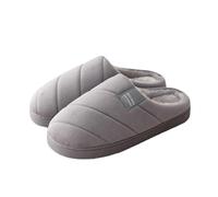 Generisch Women's Wide Feet Felt Slippers Fluffy Lightweight Winter Slippers Non-Slip Warm Slippers Shoes Cuddly Soft Soles Hut Shoes Slippers for Couples, gray, 4.5 UK