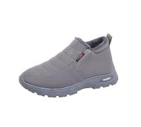 Generisch Women's Winter Ankle Boots Fashionable Fleece Lined Snow Boots Water Comfortable Casual Warm Slip-On Boots for Women Advent Calendar Filling, gray, 5 UK