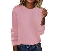 Generisch Women's Winter Crew Neck Sweater Women's Oversized, Pullover Plain Knitted Jumper Thin Long Sleeve Shirt Lightweight Sweatshirt Comfortable Knitted Jumper Casual Minimalist Women's Jumper