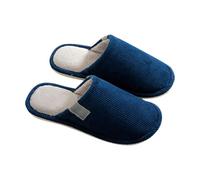 Generisch Women's Winter Plush Slippers, Stylish, Simple Winter Slippers, Plain Design, Felt Slippers, Soft Soles, Cotton Slippers, Lightweight, Comfortable Hut Shoes, Non-Slip Slippers, navy, 9 UK