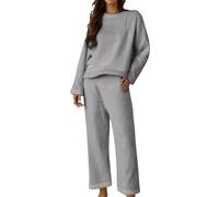 Generisch Women's Winter Pyjama Set Coral Fleece Thickened Flannel Fabric for Maximum Warmth Soft Cosy Loungewear and Sleepwear for Cold Nights Sexy Shorts Women, gray, XL