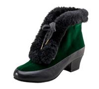 Generisch Women's Winter Snow Shoes Plush Inner Shoe Short Ankle Boots Warm Cotton Lining Comfortable Leisure Boots Women's Comfort Classic Elegant Block Heel Wellington Boots Boots, Green, 6 UK