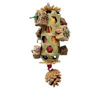 Generisch Wooden Bird Toy for Corn Cobs Colourful Husk Toy for Entertainment, Boredom, Finches, Turtle Doves, African Greys, Cockatiels, Parakeets, Parakeets, Indoors and
