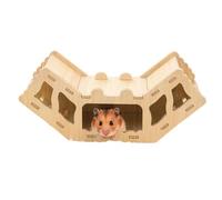 Generisch Wooden Hamster Tunnel Natural Wooden Hollow Exploring Toy