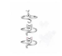 Generisch Wooden Heart Rings Open Rings for Women Adjustable Wide Rings in Silver, Einheitsgröße, Copper