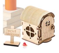 Generisch Wooden Houses for Crafts - Craft Set Bookshelf Decoration - Craft Set for Fairy Design, for Holidays Events Party Home Desk Children Girls