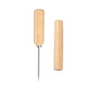 Generisch Wooden Ice Chisel - Razor with Wooden Handle, Stainless Steel Skewer, Durable Bartender Accessories with Tip for Freezer, Kitchen, Bar, Banquet Party Cocktail Mix