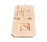 Generisch Wooden pegboard finger dexterity, sensory wooden board, 9-hole for developing fine motor skills and hand-eye coordination