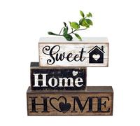 Generisch Wooden Signs for Etagere, Country House Style Tiered Decoration Wooden Sign, Rustic Blocks, Table Centre, Scenery, Uses for Cafe, Bakery, Garden, Restaurant, Living Room