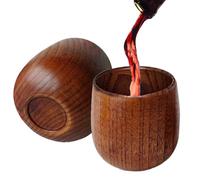 Generisch Wooden Whisky - Rustic Whiskey Mug - Vintage Set of 2 Rustic Bottle for Kitchen Christmas Travel Everyday Use Living Food Birthday Wedding Gift