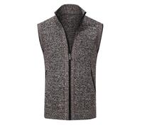 Generisch Wool Vest Men's Winter Knitted Vest Sleeveless Cardigan with Stand-Up Collar Business Leisure Vest Lightweight Casual Transition Vests Knitted Vests Sporty Wool Coat Autumn Jacket, coffee, M