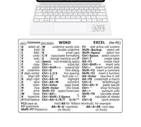 Generisch Word Shortcut Stickers - 16 Inch Short Guide for The, Durable Adhesive Labels, Clean Removable Design, Keyboard Shortcut Stickers for 13-16 Inch Laptop PC Air Pro Tasta