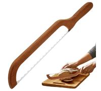 Generisch Worktop Bread Cutter, Bread Bow Cutter, Bow Shaped Bread Dough Cutter, Kitchen Utensils, Sourdough Cutter, Stainless Steel Bread Cutting Tool with Wooden Handle for Family Celebrations
