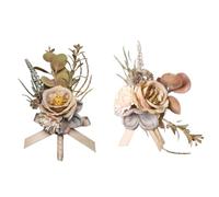 Generisch Wrist Corsage - 2 x Bracelet Flower Bracelet | Artificial Corsage Bracelet Elegant Wrist Corsages for Wedding Boutonniere, Hand Decoration for Bridesmaids - Prom / Wedding, Siehe
