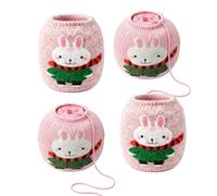 Generisch Yarn Ball Holder 4 Piece - Knit Centre Pull Stretch Cover | Crochet holder for storing travel projects, craft management