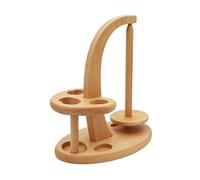 Generisch Yarn Holder - Portable Wooden Dispenser with Three Compartments - Yarn Holder for Crochet Work - for Knitting, Sewing, Quilting and Crafts and Embroidery at an Indoor Table