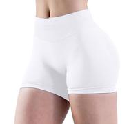 Generisch Yoga Shorts Women's High Waistband Fitness Shorts Women's Belly Control Seamless Running Shorts Quick-Drying Cycling Shorts Stretch Sweat Shorts Plain Hot Pants Push Up Hip Trousers Short