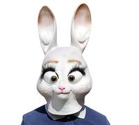 Generisch Zootopias Judy Rabbit Hopps Latex Mask Horror Headwear for Halloween Carnival Costume Party Props
