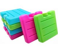 Generise Mini Freezer Blocks - 6 Pack (2 Blue, 2 Green, 2 Pink) - Reusable Ice Packs for Lunch Bags, Coolers & Travel