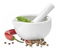 Mini Pestle and Mortar Set - Small and Compact 8cm Mortar and Pestle Kitchen Tool for Grinding Spices and Herbs with Ease - Made from Traditional Porcelain