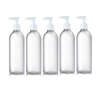 Generise Pump Bottle Dispenser x5 500ml Pump Dispenser Bottle - Ideal for Decanting Shampoos, Sun Creams, Gels etc