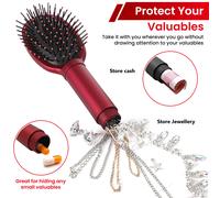 Generise 'Secret Stash' Hair Bristle Brush- Red
