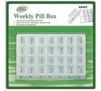 Generise Weekly Pill Box Daily Supplement Organiser Medicine Tablet Storage 7 Day Week AM