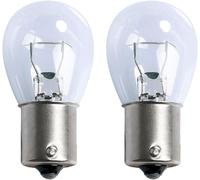 Generisk Clear Glass Car Stop Rear Break Light Bulb, Car Lights Rear Tail Light Off Set Pin Clear Single Filament BA15s 382 P21/5W,12V 21/5W,1 Pair Brake Light Bulb