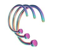Generisk Sterling Nose Rings C-Shape Plain Assorted Nose Rings 316L Surgical Steel Nose Rings,Lip Rings,Body Piercing 0.8mm Thickness With 10mm Diameter-Add Elegant Look