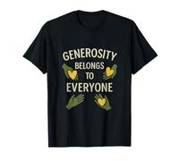 Generosity Belongs to Everyone Chalkboard Heart Hands T-Shirt