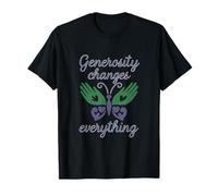 Generosity Changes Everything Butterfly Calligraphy T-Shirt