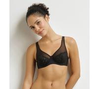 Generous Broderie Full Cup Bra Black