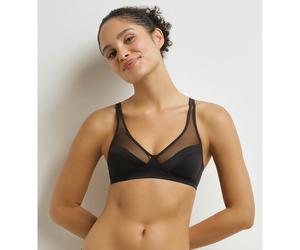 Generous Non-Underwired Bra Black