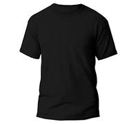Genertaion-Gap® Boys Classic Short Sleeve T-Shirt - Cotton Kids Children Plain Round Neck Basic Top, Lightweight, PE, Active Tees Shirts (Black, 13 Years)