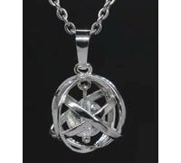 Genesa Pendant with Ball (Hyaline Quartz, Rock Crystal)