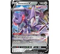Genesect V 185/264 Ultra-Rare Rare Pokemon Card (SWSH Fusion Strike) + 1x TitanCards® Toploader