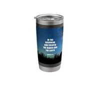 Genesis 1:1 in The Beginning GOD Created - Christian Verse Stainless Steel Insulated Tumbler