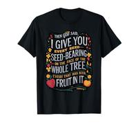 Genesis 1:29 Plant Based Diet Vegan Vegetarian Bible Verse T-Shirt